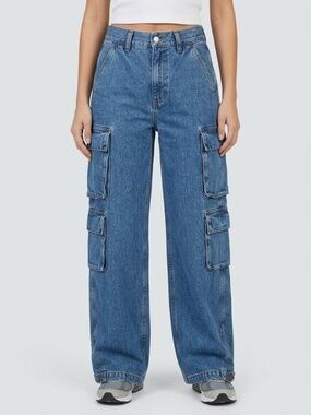 Aritzia Denim Forum The 90s Millie Hi Rise Cargo Jeans 25